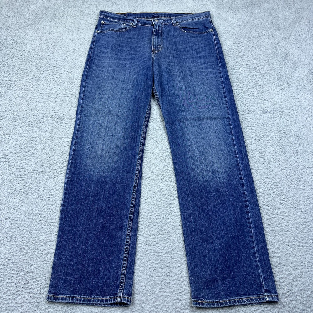 Levi's 751 Men's Jeans Blue Straight Regular Denim Trouser 36x32 Red Tab Whisker
